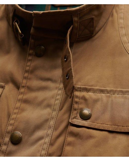 Superdry Brown & Co The Merchant Store - Racer Wax Jacket for men