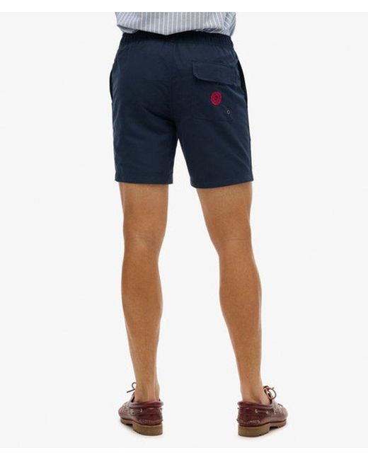 Superdry Blue & Co Classic Embroidered Recycled Polo 17-inch Swim Shorts for men