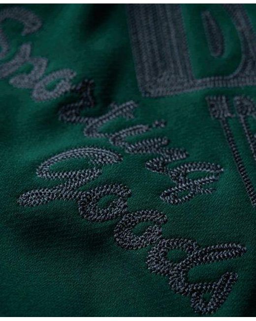 Superdry Green Athletic Script Graphic Hoodie Pine for men