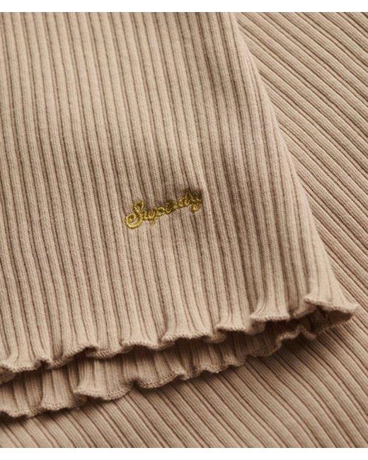 Superdry Natural & Co Essential Button Long Sleeve Top