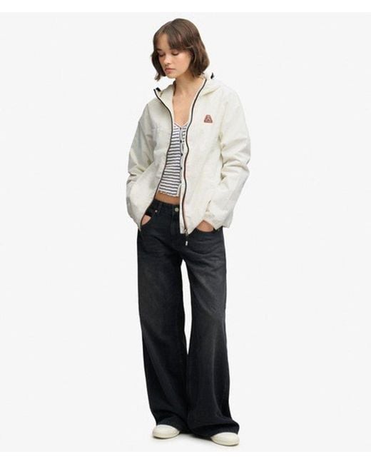 Superdry White Essential Tri Windbreaker Jacket