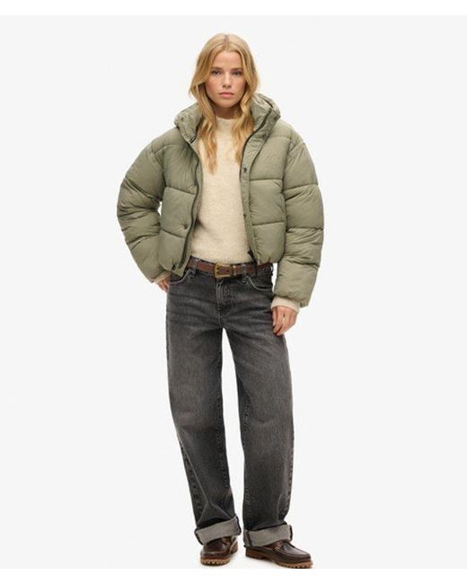 Superdry Natural & Co Cropped Cocoon Puffer Jacket