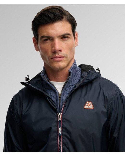 Superdry Essential Windbreaker Jas in het Blue voor heren