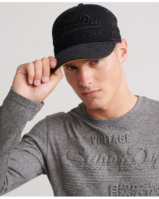 Superdry Gray Premium Good Cap Washed for men