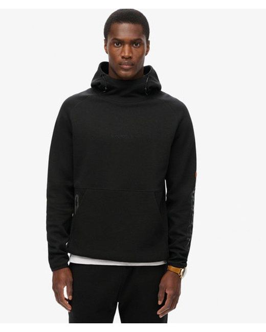 Superdry Black & Co Tech Logo Loose Hoodie for men