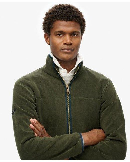 Superdry Green Estate Full Zip Fleece for men