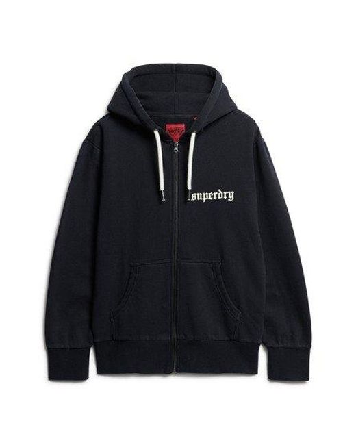 【Superdry】ブラック Superdry タトゥー グラフィック パーカー Superdry Tattoo Graphic Loose Zip Hoodie in Black for Men | Lyst
