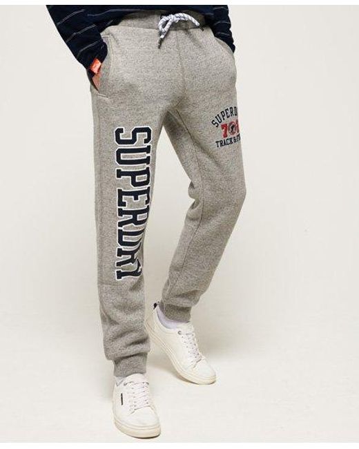 Superdry Gray Track & Field Joggers Jasper Grindle for men
