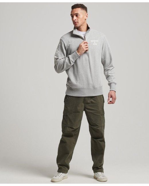 Superdry Gray & Co Code Core Sport Half-zip Sweatshirt for men