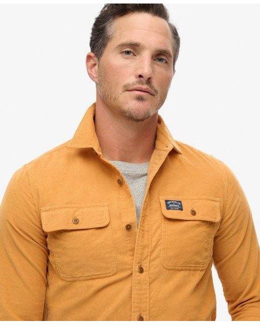Superdry Trailsman Corduroy Overhemd Met Relaxte Pasvorm in het Orange voor heren