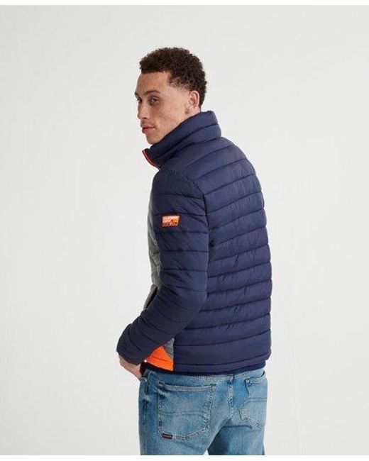 Superdry Blue Incline Quilt Jacket True for men