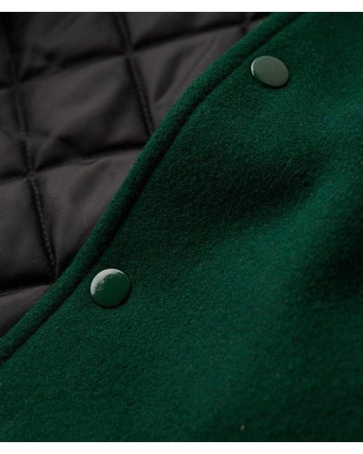 Superdry Varsity Wollen Bomberjack in het Green voor heren