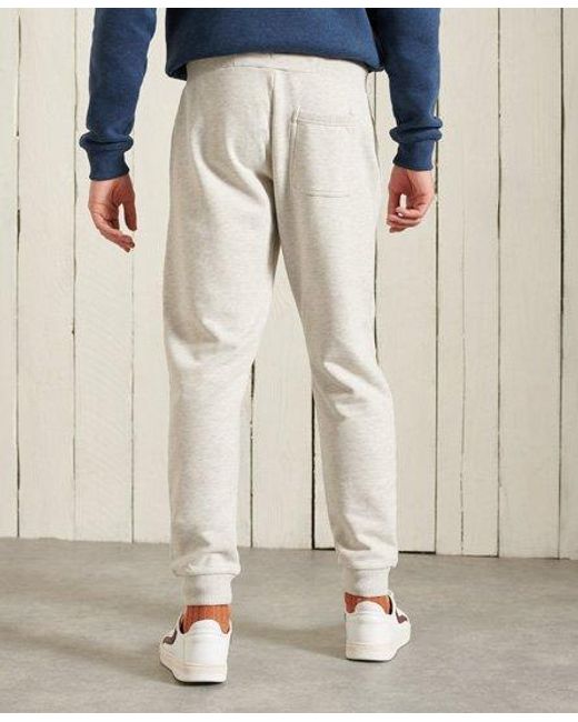 Superdry Natural Core Logo Workwear Loopback Joggers Off Marl for men
