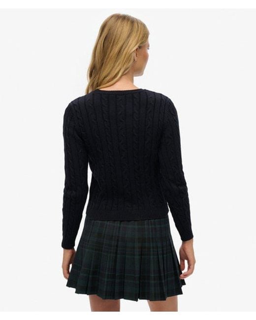 Superdry Black & Co Essentials Slim Cable Jumper