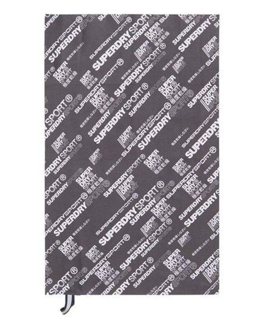 Superdry Gray Sports Microfibre Towel Aop