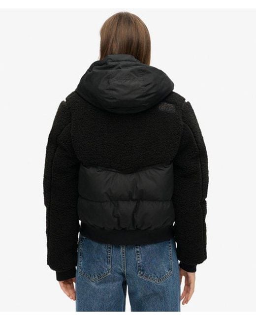 Superdry Everest Hybrid Bomberjack in het Black
