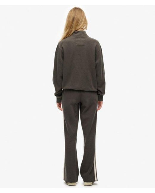 Superdry Gray Athletic Stripe Flare joggers