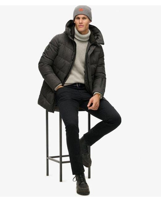 Superdry Gray & Co City Chevron Padded Coat for men