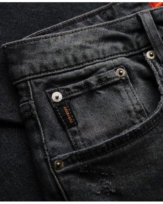 Superdry Black Vintage Slim Straight Jeans for men