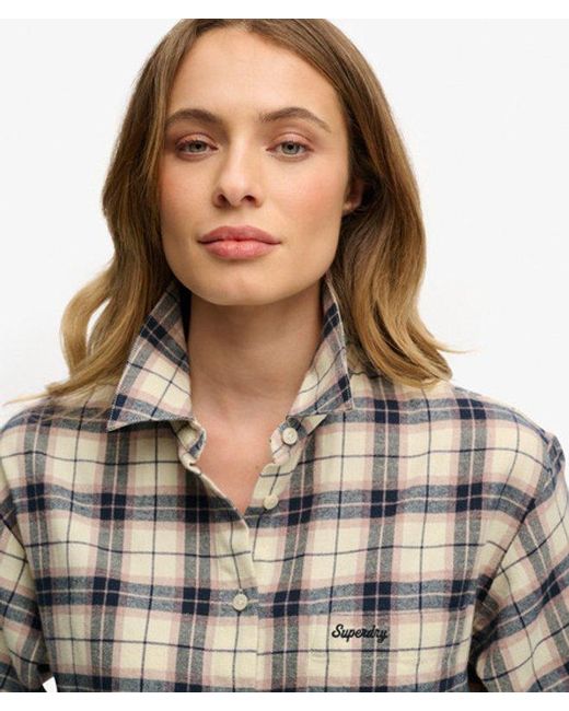 Superdry Gray & Co Check Flannel Relaxed Shirt