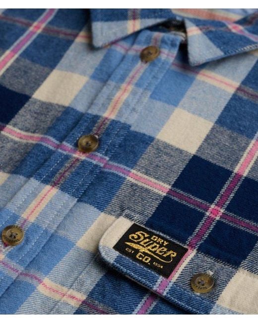 Superdry Blue Lumberjack Check Flannel Shirt