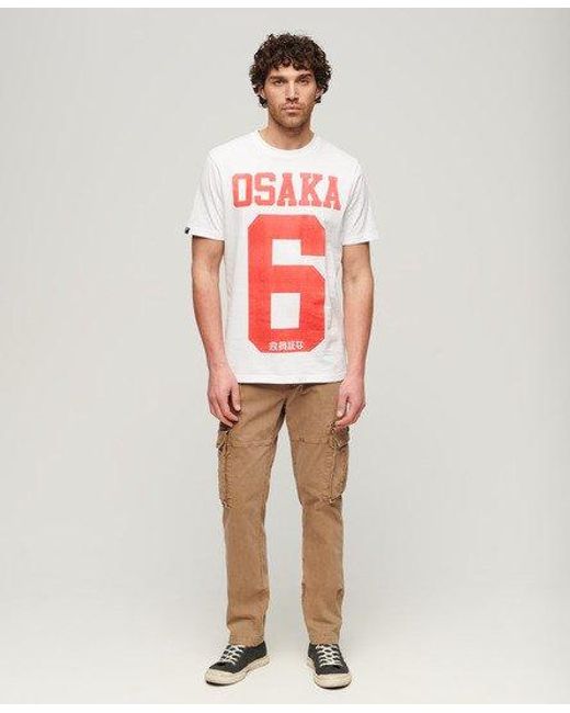 Superdry Red Osaka Graphic T-shirt for men