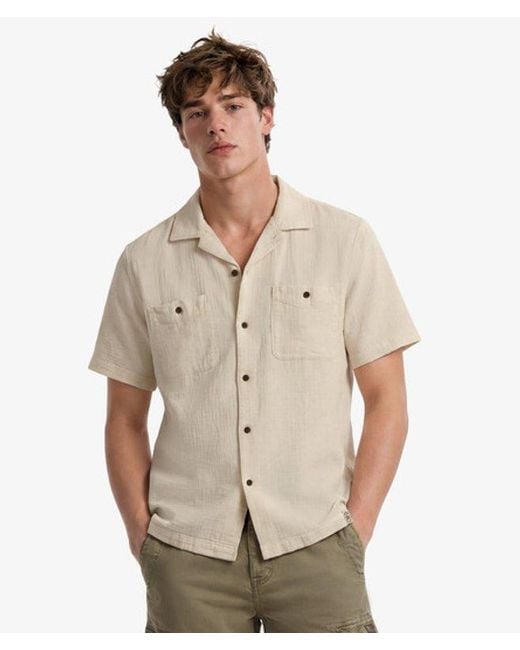 Superdry Natural & Co The Merchant Store - Textured Short Sleeve Shirt for men