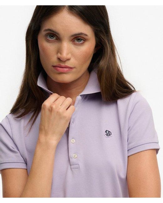 Superdry Purple & Co Heritage Slim Fit Polo Shirt