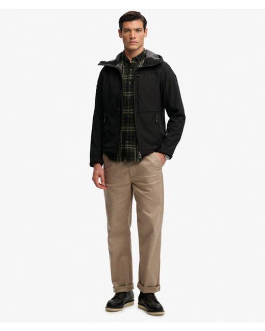 Superdry Black & Co Hooded Softshell Trekker Jacket for men
