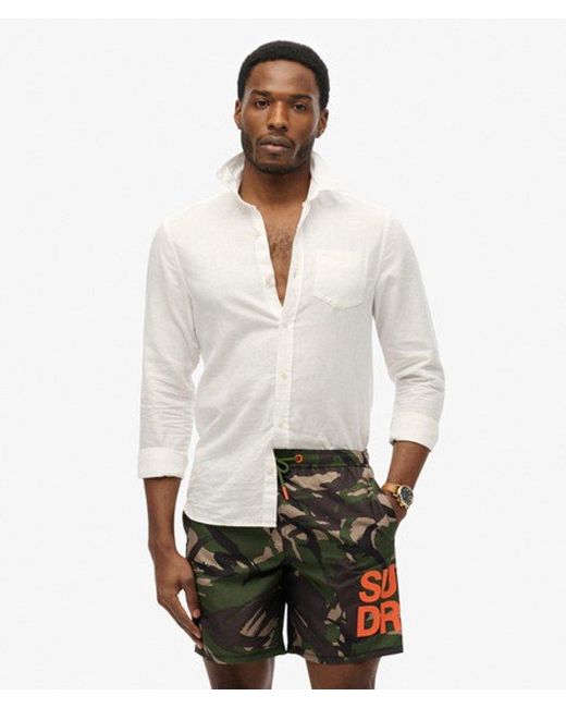 Superdry Green & Co Sportswear Logo 17-inch Swim Shorts for men