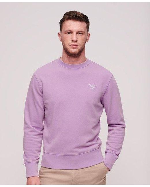Superdry Vintage Sweatshirt Met Wassing in het Purple voor heren