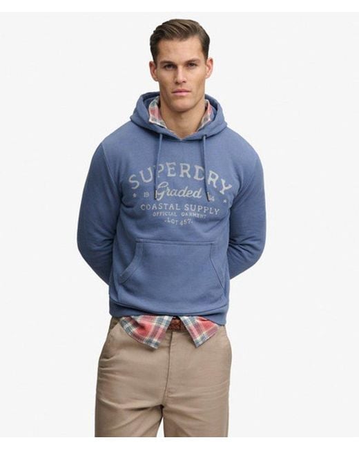 Superdry Blue & Co Lo-fi Dockside Hoodie for men
