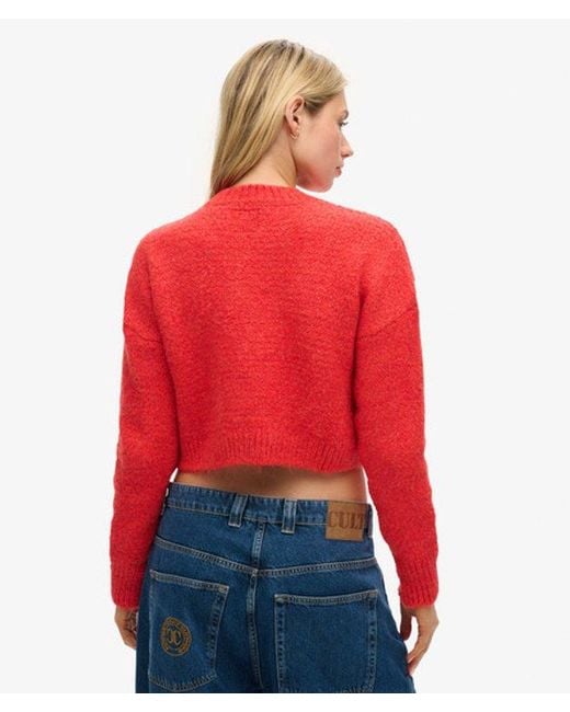 Superdry & Co Vintage Textured Crop Knit Jumper