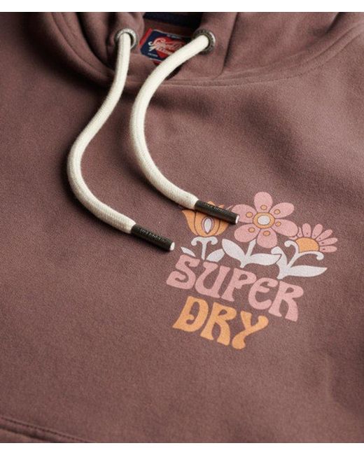 Superdry Red Summer Garden Hoodie