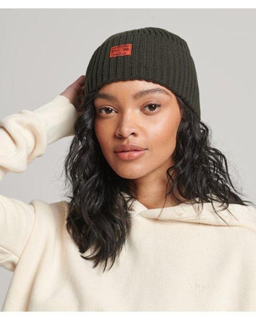 Superdry Black & Co Workwear Knitted Beanie