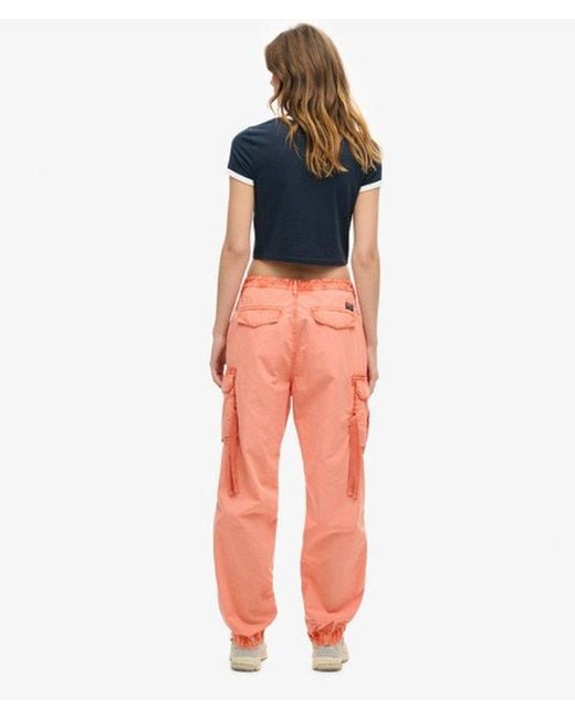 Superdry Red & Co Ladies Classic Low Rise Parachute Cargo Pants