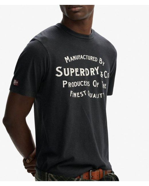 Superdry Black Copper Label Relaxed T-shirt for men