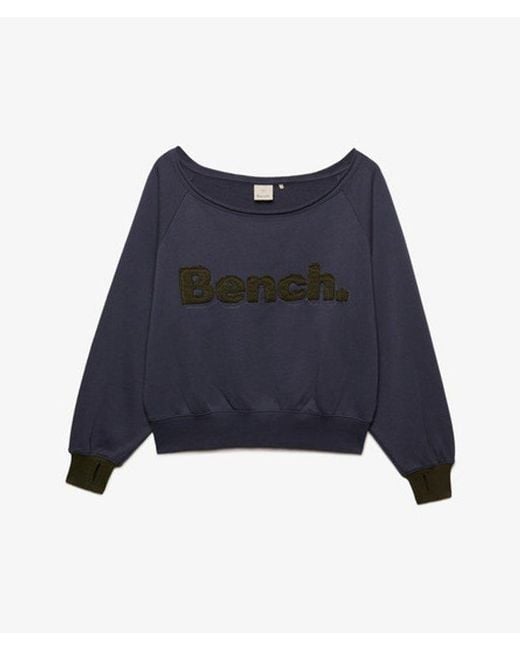 Superdry Blue Bench X & Co Bench Bardot Oversized Sweatshirt