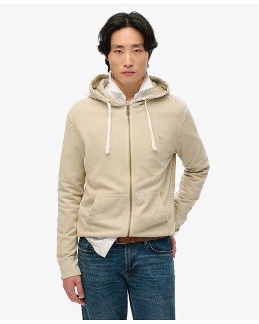 Homme Sweat À Capuche Zippé Classique Essential Taille Superdry pour homme en coloris Natural