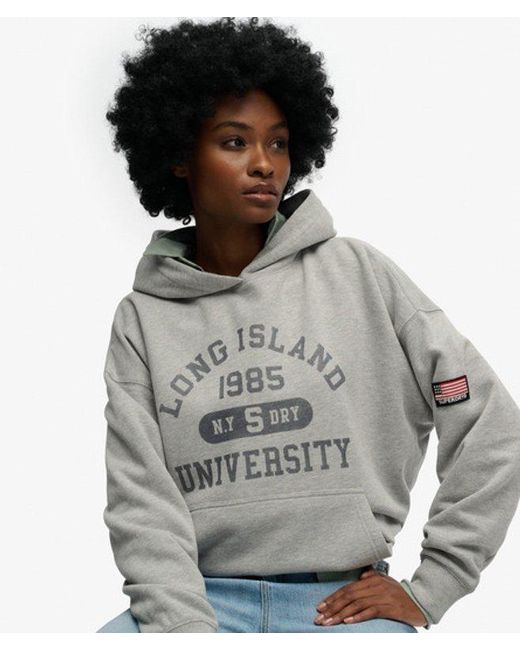 Superdry Gray & Co Athletic Essentials Relaxed Hoodie