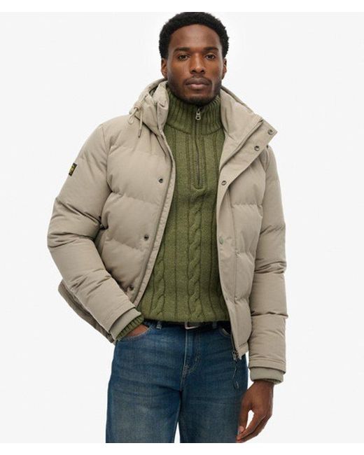 Superdry Gray & Co Everest Short Hooded Puffer Jacket for men