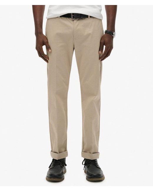 Superdry Premium Regular Chino in het White voor heren
