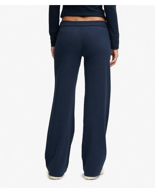 Superdry Blue & Co Athletic Essentials Fold Over joggers