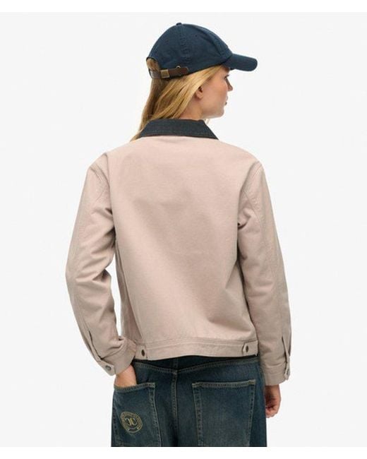 Superdry Natural & Co Cord Collar Barn Jacket