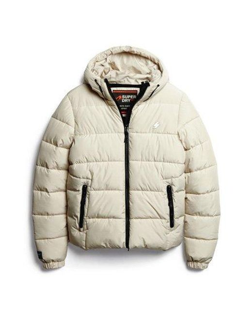 Superdry Natural Hooded Sports Puffer Jacket for men