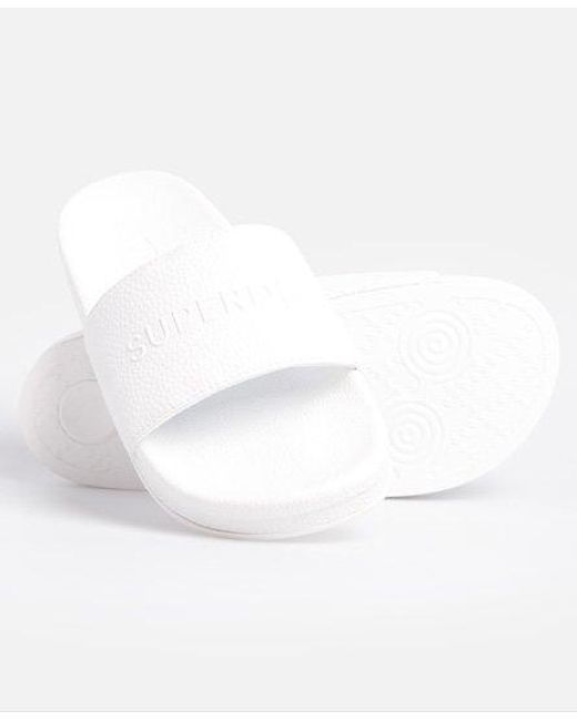 Superdry White Arizona High Build Flatform Sliders