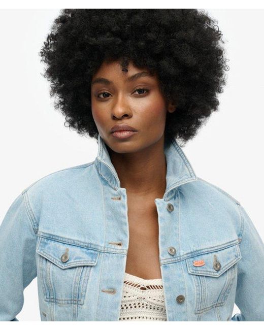 Superdry Blue Embellished Denim Jacket