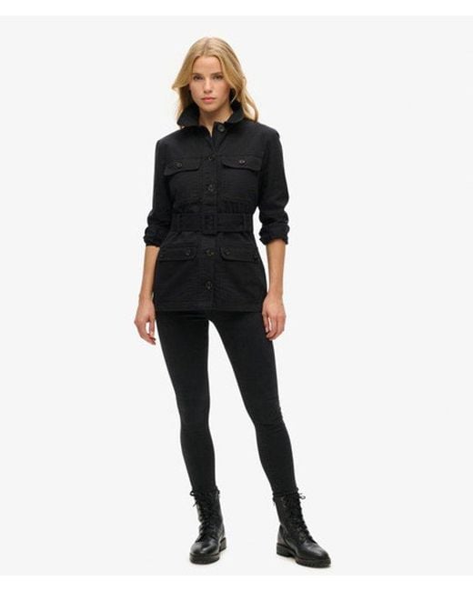 Superdry Black & Co Cotton Belted Safari Jacket
