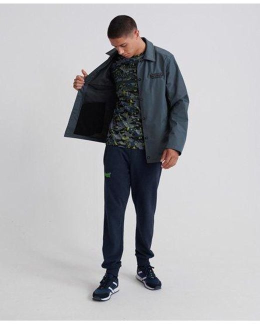 Superdry Blue Premium Goods All Over Print Camo Splat T-Shirt Grit for men