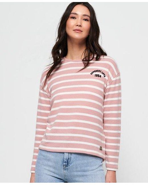 Superdry Pink Penry Super Soft Top Artizan Stripe
